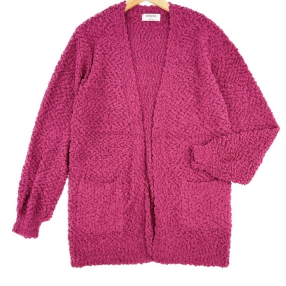 NWOT Zenana Popcorn Cardigan Size XL